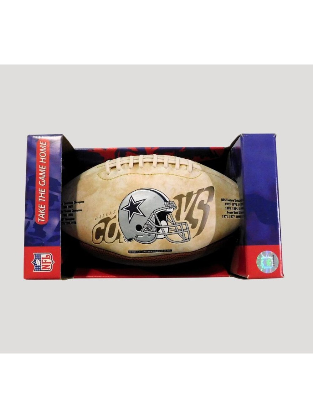 NFL Dallas Cowboys Football Limited Edition 25,000 Display Box